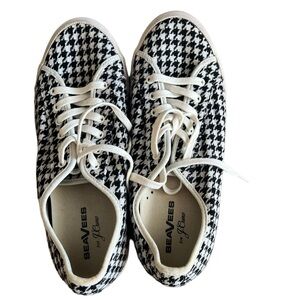 SeaVees for J.Crew- 06/67 Monterey Sneaker in Houndstooth LaceUp Low Top Sneaker